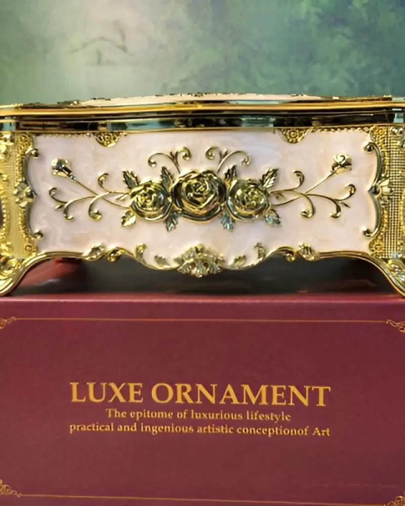 Premium Tissue Box - Golden